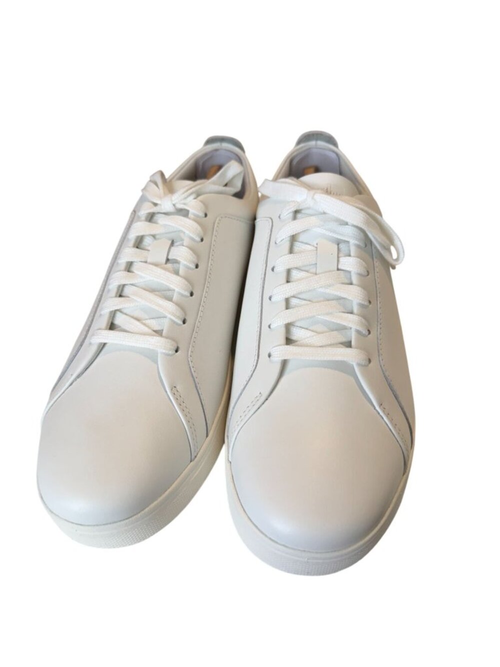 Fitflop Rally White and Silver Crystal Back Tab Leather Sneaker Size 8.5 NIB - Picture 2 of 12